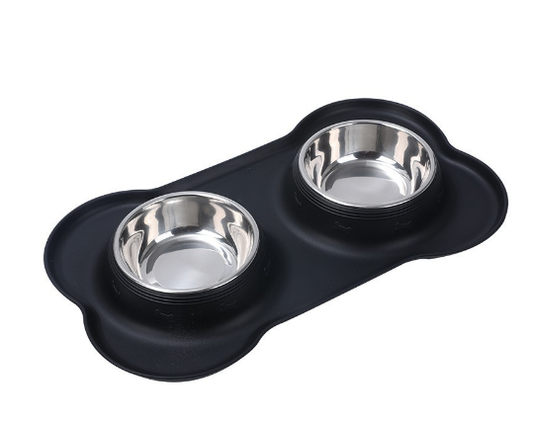 Non-Slip Silicone Bowl with Stainless Steel Insert