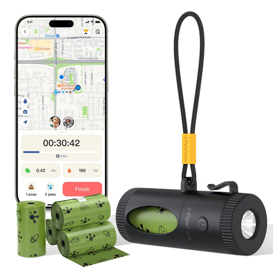 Smart Bag Dispenser with Walk Tracker & Flashlight (60 Bags)