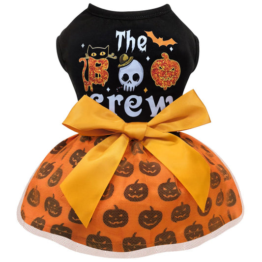 Halloween Dog Dress — Cute Holiday Puppy Skirt for Small Dogs & Cats