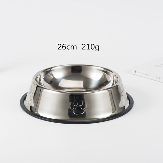 Paw Print Stainless Steel Dog Bowl (6 Sizes)